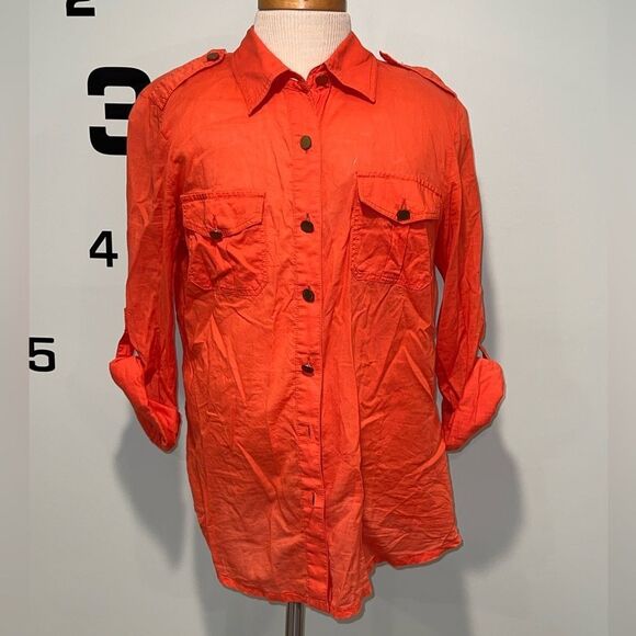 Tory Burch Button Down Size 10 - Picture 1 of 6